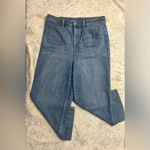 Talbots Flawless High Waisted Wide Crop Jeans - Picture 2 of 8